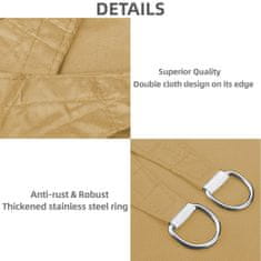 Nikcorp Sjenilo za sunce, tenda za vrt 3x4 m, blokira 95% UV zraka, prozračna tkanina za terasu, balkon i dvorište, žuta