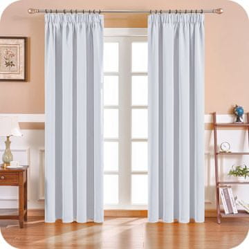 Nikcorp Zavjese za zamračivanje, termoizolacijske i zvučno izolirane, s trakom za nabiranje, 2 komada, 245x140 cm, bijele