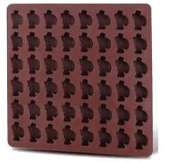 Nikcorp Božićni silikonski kalup Djed Mraz, za čokoladu i kolače, neprianjajući, za pećnicu i zamrzivač, smeđi, 20x15 cm