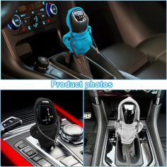 Nikcorp Navlaka za mjenjač u obliku majice s kapuljačom, set 3 kom, zaštita od prašine i ogrebotina, univerzalna, crna/plava/bijela