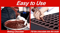 Nikcorp Božićni silikonski kalup Djed Mraz, za čokoladu i kolače, neprianjajući, za pećnicu i zamrzivač, smeđi, 20x15 cm