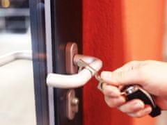 Nikcorp Higijenska višenamjenska kuka za beskontaktno otvaranje vrata i pritiskanje gumba, privjesak za ključeve s otvaračem za boce, Srebrna