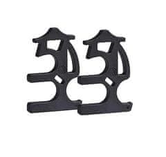 Nikcorp Beskontaktni otvarač za vrata, higijenski privjesak za ključeve, set 2 kom, višenamjenski za otvaranje i pritiskanje, crni