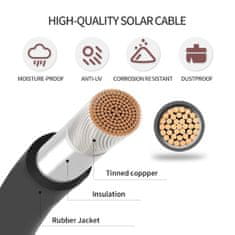 Nikcorp Solarni produžni kabeli 2x9m, vodootporni IP67 za fotonaponske panele, samoblokirajući konektori, crveni i crni