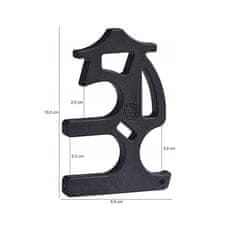 Nikcorp Beskontaktni otvarač za vrata, higijenski privjesak za ključeve, set 2 kom, višenamjenski za otvaranje i pritiskanje, crni