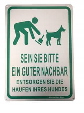 Nikcorp Znakovi upozorenja na njemačkom jeziku 2 kom, aluminijski, otporni na UV zračenje i ogrebotine, za vanjsku i unutarnju montažu, 25x35 cm