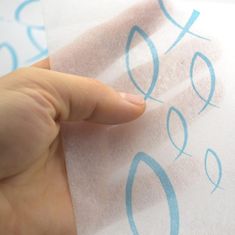 Nikcorp Dekorativni stolnjak za Prvu Pričest, Krizmu, Krštenje, elegantna traka za stol s kršćanskim motivom ribe, plavi, 28 cm x 6 m