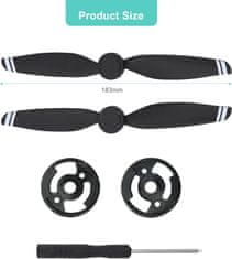 Nikcorp Propeleri za dron Mavic Air 2, tihi rad i noćni let, sklopivi dizajn s punjivim LED svjetlima u 5 boja, 2 para