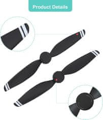 Nikcorp Propeleri za dron Mavic Air 2, tihi rad i noćni let, sklopivi dizajn s punjivim LED svjetlima u 5 boja, 2 para