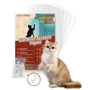 Nikcorp Zaštitna folija za namještaj protiv grebanja mačaka i pasa, 10 kom, samoljepljiva traka za kauč, stolice, prozirna PVC