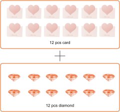 Nikcorp Držači za kartice dijamant, elegantni stalak za brojeve stolova, vjenčanje, set 12 kom, prozirni akril, rozo zlatni