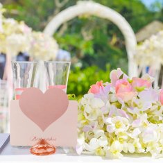 Nikcorp Držači za kartice dijamant, elegantni stalak za brojeve stolova, vjenčanje, set 12 kom, prozirni akril, rozo zlatni