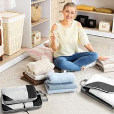 Nikcorp Set putnih organizatora za kofer 4u1, torbe za pakiranje odjeće i navlaka za cipele, vodootporni najlon, crni