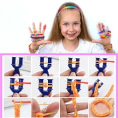 Nikcorp Set gumica za izradu narukvica, kreativni DIY komplet s 2500+ gumica, perlicama, privjescima i priborom u kutiji za pohranu