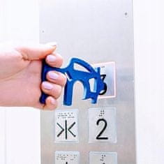 Nikcorp Beskontaktni otvarač vrata, 2 kom, higijenski privjesak za ključeve za otvaranje i pritiskanje gumbova, plavi