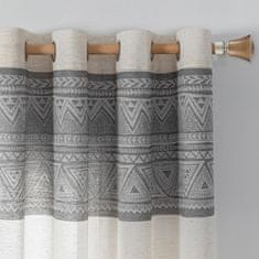 Nikcorp Dekorativne zavjese s prstenovima, set 2 kom, prozračne i poluprozirne za privatnost, žakard uzorak lišća, izgled lana, bijele 245x140 cm