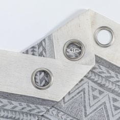 Nikcorp Dekorativne zavjese s prstenovima, set 2 kom, prozračne i poluprozirne za privatnost, žakard uzorak lišća, izgled lana, bijele 245x140 cm