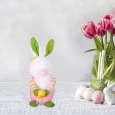 Nikcorp Plišani uskršnji zec patuljak, mekana dekoracija za dom, idealan poklon za Uskrs, ukras za stol i policu, zeleni, 25cm