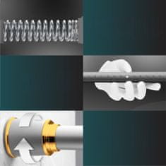 Nikcorp Teleskopska karniša bez bušenja, rastezljiva šipka za zavjese 87-120 cm, stezni mehanizam, nehrđajući čelik, siva Ø32 mm