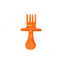 Nikcorp Dječji pribor za jelo žlica i vilica, ergonomski set za učenje samostalnog hranjenja, za bebe od 8+ mjeseci, narančasti