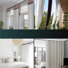 Nikcorp Teleskopska karniša bez bušenja, rastezljiva šipka za zavjese 87-120 cm, stezni mehanizam, nehrđajući čelik, siva Ø32 mm