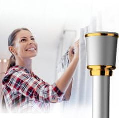 Nikcorp Teleskopska karniša bez bušenja, rastezljiva šipka za zavjese 87-120 cm, stezni mehanizam, nehrđajući čelik, siva Ø32 mm