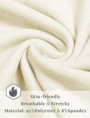 Nikcorp Ženska majica s visokim ovratnikom na patentni zatvarač, udobna i elegantna, s V-izrezom i bočnim džepovima, bijela, XL