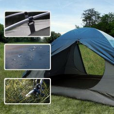 Nikcorp Šator za kampiranje za 4 osobe, vodootporan i ultralagan, cjelogodišnji za trekking, planinarenje i biciklizam, plavi