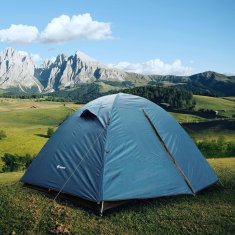 Nikcorp Šator za kampiranje za 4 osobe, vodootporan i ultralagan, cjelogodišnji za trekking, planinarenje i biciklizam, plavi