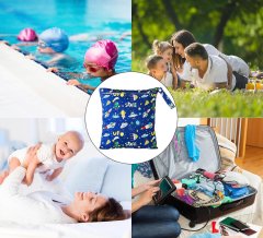 Nikcorp Torbe za pelene, set 3 kom, vodootporne, za mokru i suhu odjeću, višekratne, s patentnim zatvaračem, 28x30cm i 14x18cm