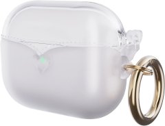 Nikcorp Prozirna zaštitna maska za AirPods Pro 2/1, TPU futrola s privjeskom, otporna na udarce i ogrebotine, prozirna