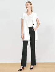 Nikcorp Ženske hlače trapez kroja, rastezljive poslovne hlače za ured, 5 džepova, udobne i elegantne, antracit sive, M, 84 cm