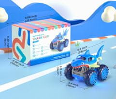 Nikcorp Auto na daljinsko upravljanje Morski Pas 4x4, vodootporni RC auto amfibija za sve terene, 360° rotacija, LED svjetla, USB-C