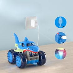 Nikcorp Auto na daljinsko upravljanje Morski Pas 4x4, vodootporni RC auto amfibija za sve terene, 360° rotacija, LED svjetla, USB-C