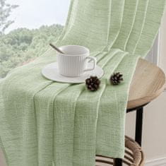 Nikcorp Dekorativne zavjese s prstenovima, set 2 kom, lanena tekstura za privatnost i filtriranje svjetla, 140x260 cm, zelene