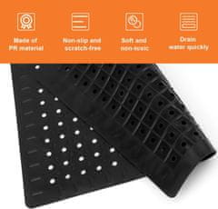 Nikcorp Silikonska podloga za sušenje posuđa, protuklizna s brzim odvodom, prilagodljiva za sudoper i radnu ploču, crna 31,5x26,4 cm