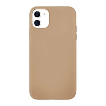 Nikcorp Silikonska maska za iPhone 11, protuklizna zaštitna futrola s podignutim rubovima, mat TPU maskica, bež