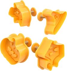 Nikcorp Kalupi za kekse 3D Halloween, set za pečenje kolača, 4 komada, za fondan, čokoladu i tijesto, sigurna plastika