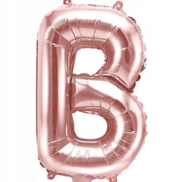 Nikcorp Folijski balon slovo B za rođendanske dekoracije, samostalno puhanje zrakom, rose gold boja, visina 40 cm