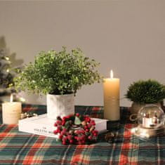 Nikcorp Umjetne biljke u tegli set 4 kom, realističan izgled za dekoraciju interijera, zeleni listovi s efektom mraza