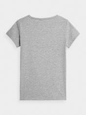 Nikcorp Ženska majica kratkih rukava za svakodnevno nošenje, udoban pamuk s viskozom, regular kroj, okrugli izrez, siva, S