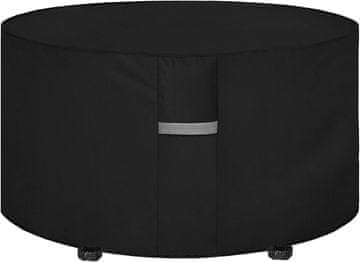 Nikcorp Pokrivač za vrtni namještaj vodootporan, okrugla zaštitna cerada otporna na UV zračenje i vjetar, 600D Oxford tkanina, 300x90 cm