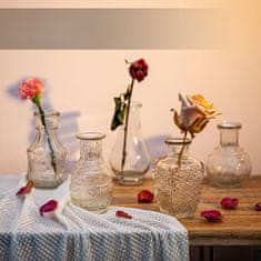 Nikcorp Vintage staklene vaze za cvijeće, set 10 komada, stabilne i izdržljive, za dekoraciju stola, vjenčanja i doma, prozirne