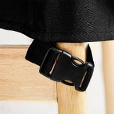 Nikcorp Pokrivač za vrtni namještaj vodootporan, okrugla zaštitna cerada otporna na UV zračenje i vjetar, 600D Oxford tkanina, 300x90 cm