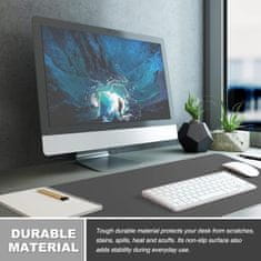 Nikcorp Podloga za radni stol vodootporna, dvostrana zaštita od ogrebotina i mrlja, umjetna koža, tamno siva 60x35 cm