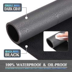 Nikcorp Podloga za radni stol vodootporna, dvostrana zaštita od ogrebotina i mrlja, umjetna koža, tamno siva 60x35 cm