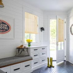 Nikcorp Bambus roleta za prozore, poluzatamnjujuća za privatnost i filtriranje svjetla, unutarnja, bež, 90 x 220 cm