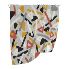 Nikcorp Zavjesa za tuš vodootporna i antibakterijska, protiv plijesni, s prstenima za lako postavljanje, siva, 180x180 cm