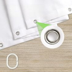 Nikcorp Zavjesa za tuš vodootporna i antibakterijska, protiv plijesni, s prstenima za lako postavljanje, siva, 180x180 cm