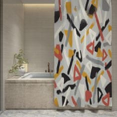 Nikcorp Zavjesa za tuš vodootporna i antibakterijska, protiv plijesni, s prstenima za lako postavljanje, siva, 180x180 cm